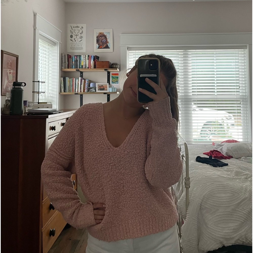 Pink Free People Sweater
